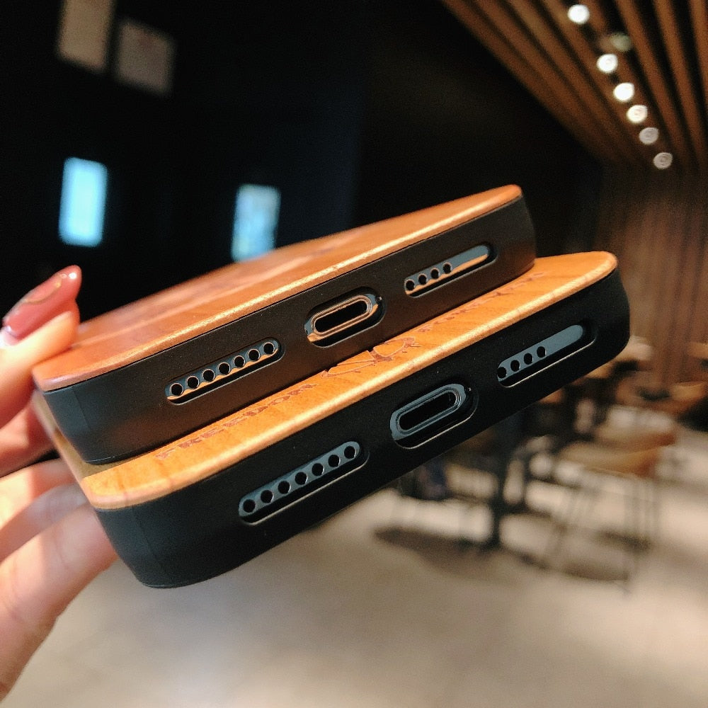Laser Engraving Real Wood Cell Phone Case for iPhone XS MAX XR 7 8PLUS X Wooden Unique Shock Customized Bamboo Phone Cover Shell