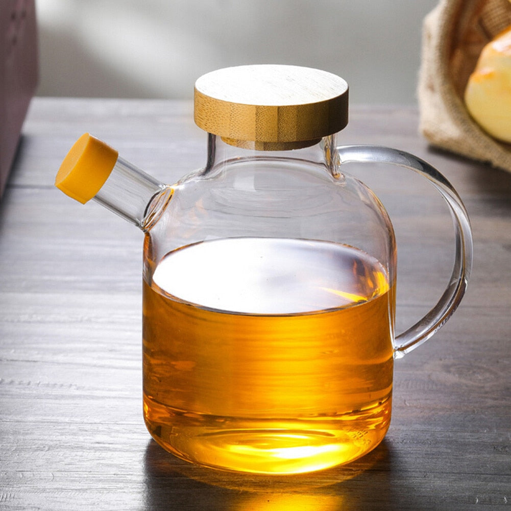 Glass Pot with Bamboo Cover 650ml