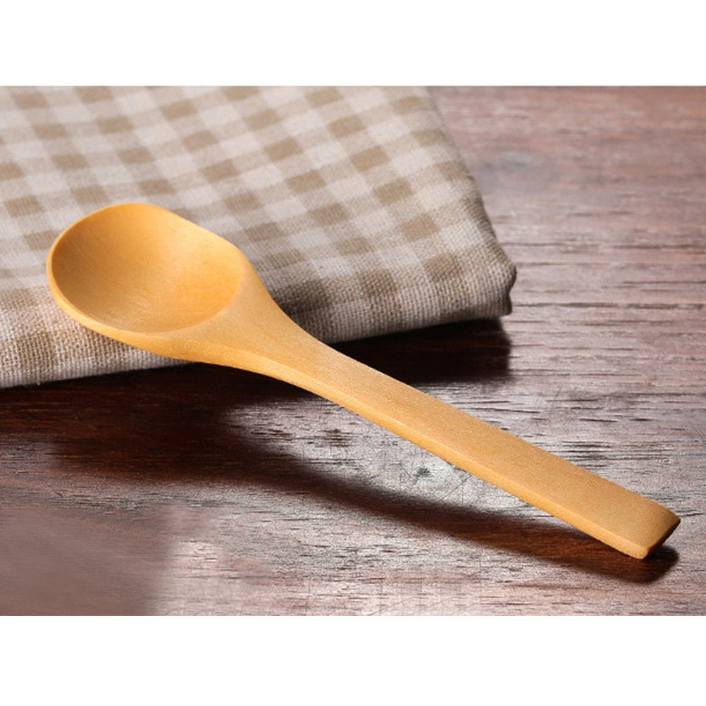 Spice Jar with Wooden Spoon Bamboo Lid