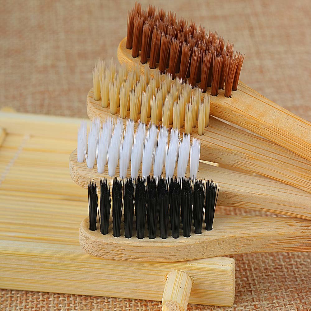 Personal Environmental Bamboo Charcoal Toothbrush For Oral Health Low, Soft Bristle, Wood Handle Toothbrush