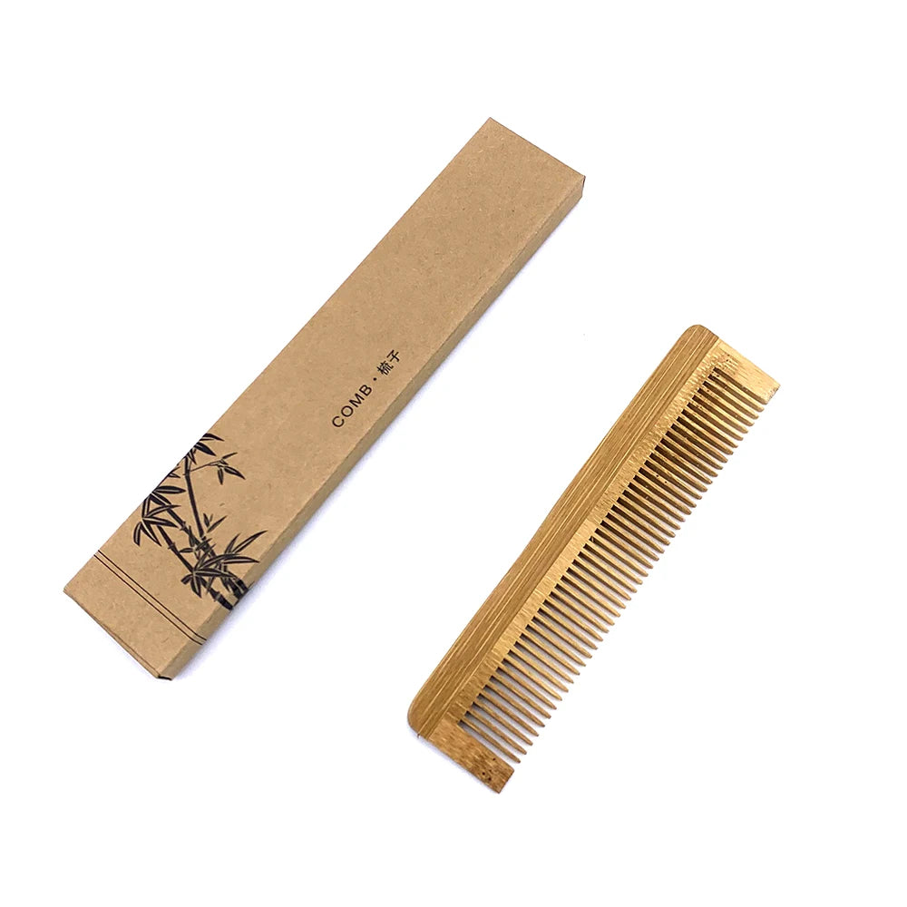 Natural Eco Biodegradable Bamboo Comb 2Pcs