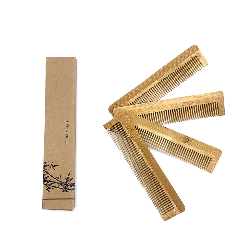 Natural Eco Biodegradable Bamboo Comb 2Pcs