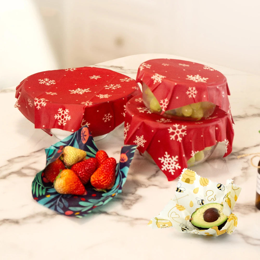 Zero Waste Reusable Storage Wrap Sustainable Organic Sandwich & Cheese Food Wrapping Paper BPA & Plastic Free Beeswax Food Wrap