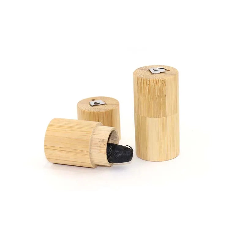 100% Biodegradable Dental Floss With Round Bamboo Case