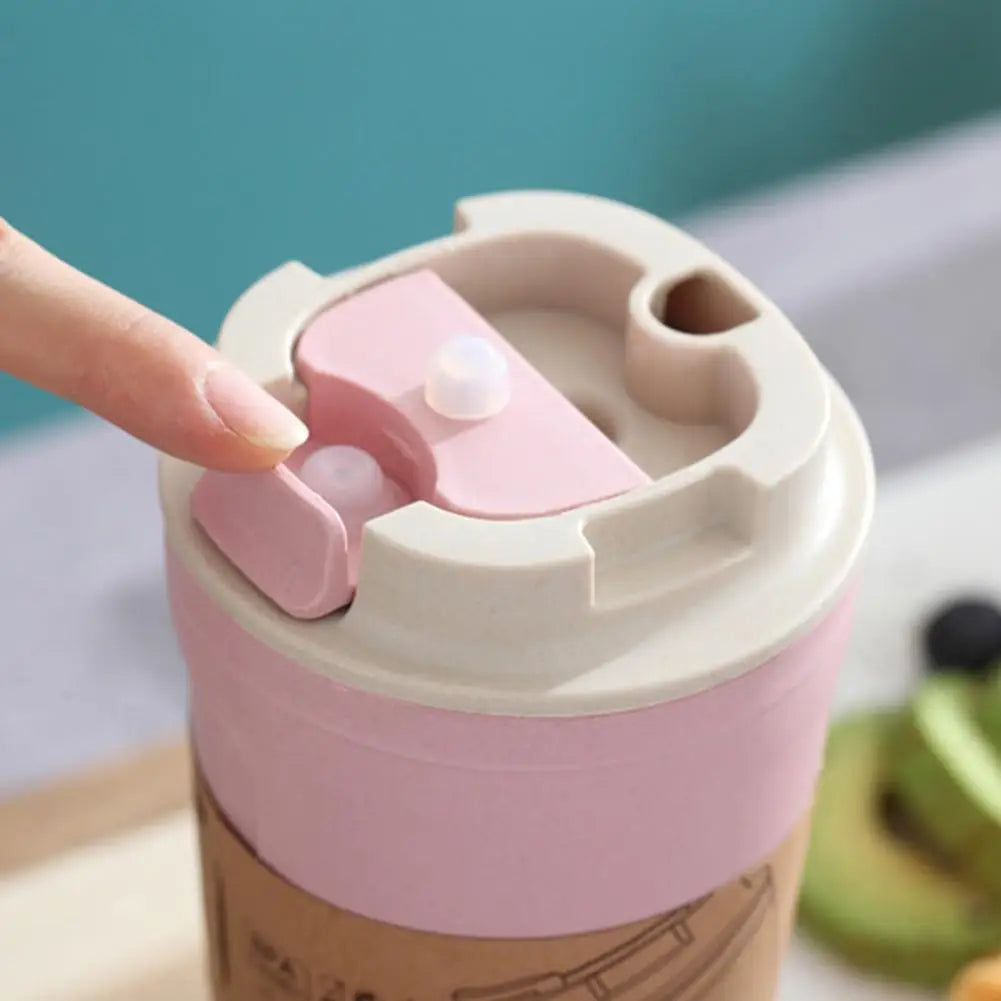 Coffee Cup BPA Free Portable Reusable Bamboo Fiber Sustainable Eco Friendly Non-slip Travel Leak Proof Convenient Tumbler Mug