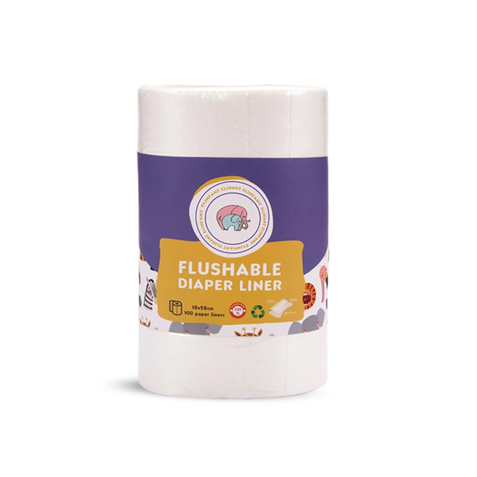 Elinfant Baby Flushable Biodegradable Disposable Liner Cleaning Wipes Cover Insert Cloth Nappy Diaper Bamboo Liners