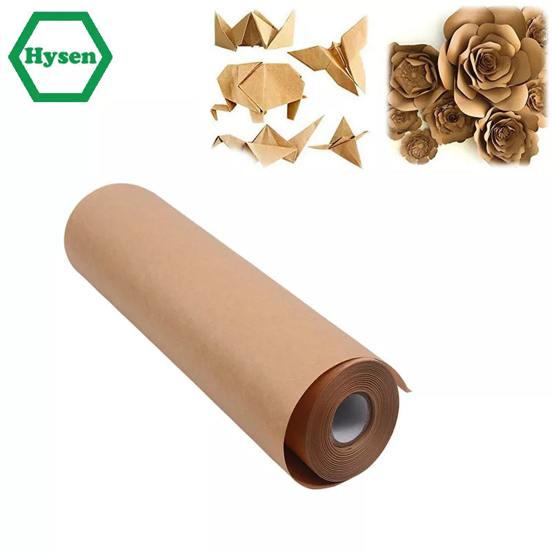 Hysen Brown Kraft Paper Roll for Gift Wrapping Dunnage and Parcel Biodegradable Gift Wrapping Paper Thick Packing Wrap