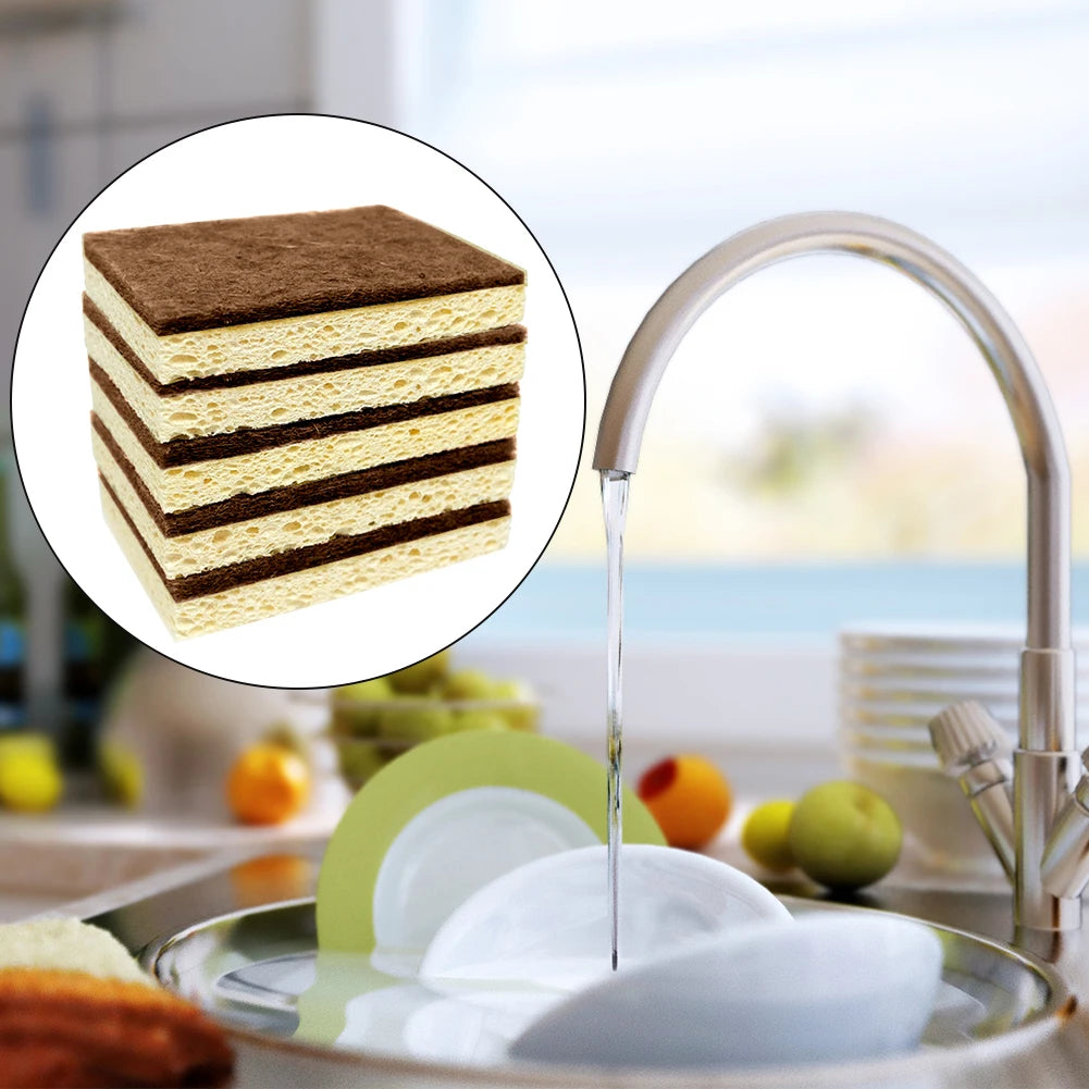 Non Scratch Plant Based Compostable Scrub Sponge 5 pcs