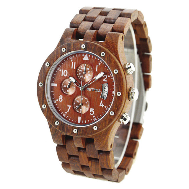 BEWELL Wooden Men's Watch