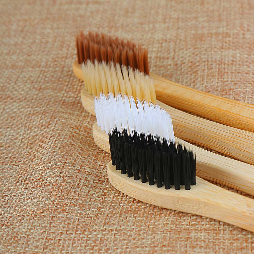 Personal Environmental Bamboo Charcoal Toothbrush For Oral Health Low, Soft Bristle, Wood Handle Toothbrush