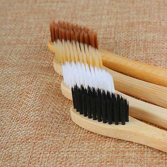 Personal Environmental Bamboo Charcoal Toothbrush For Oral Health Low, Soft Bristle, Wood Handle Toothbrush