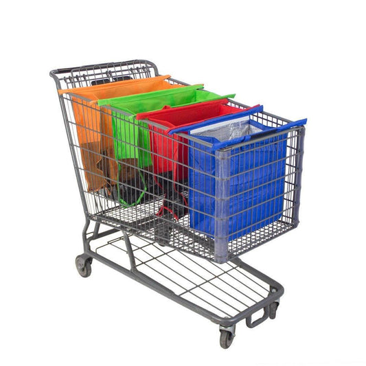 Foldable Eco-friendly Reusable Supermarket Bags 4pcs/set