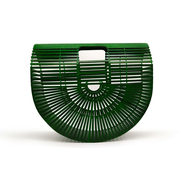 Bamboo Handbag Purses And Handbags Wooden Clutch Lurury Designer Women Bag Summer Beach Bags Hollow Out Casual Bamboo Purses