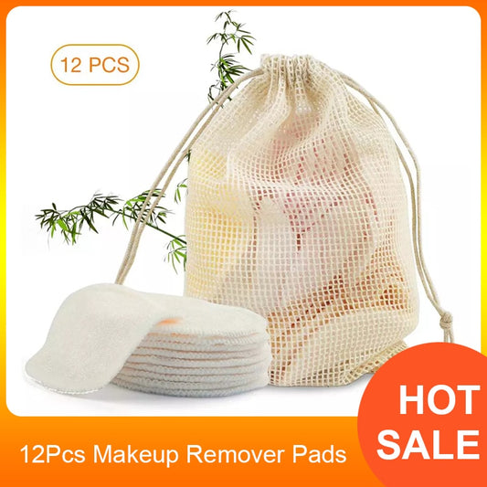 Makeup Remover Pads Made Fom Bamboo Fiber 12Pcs