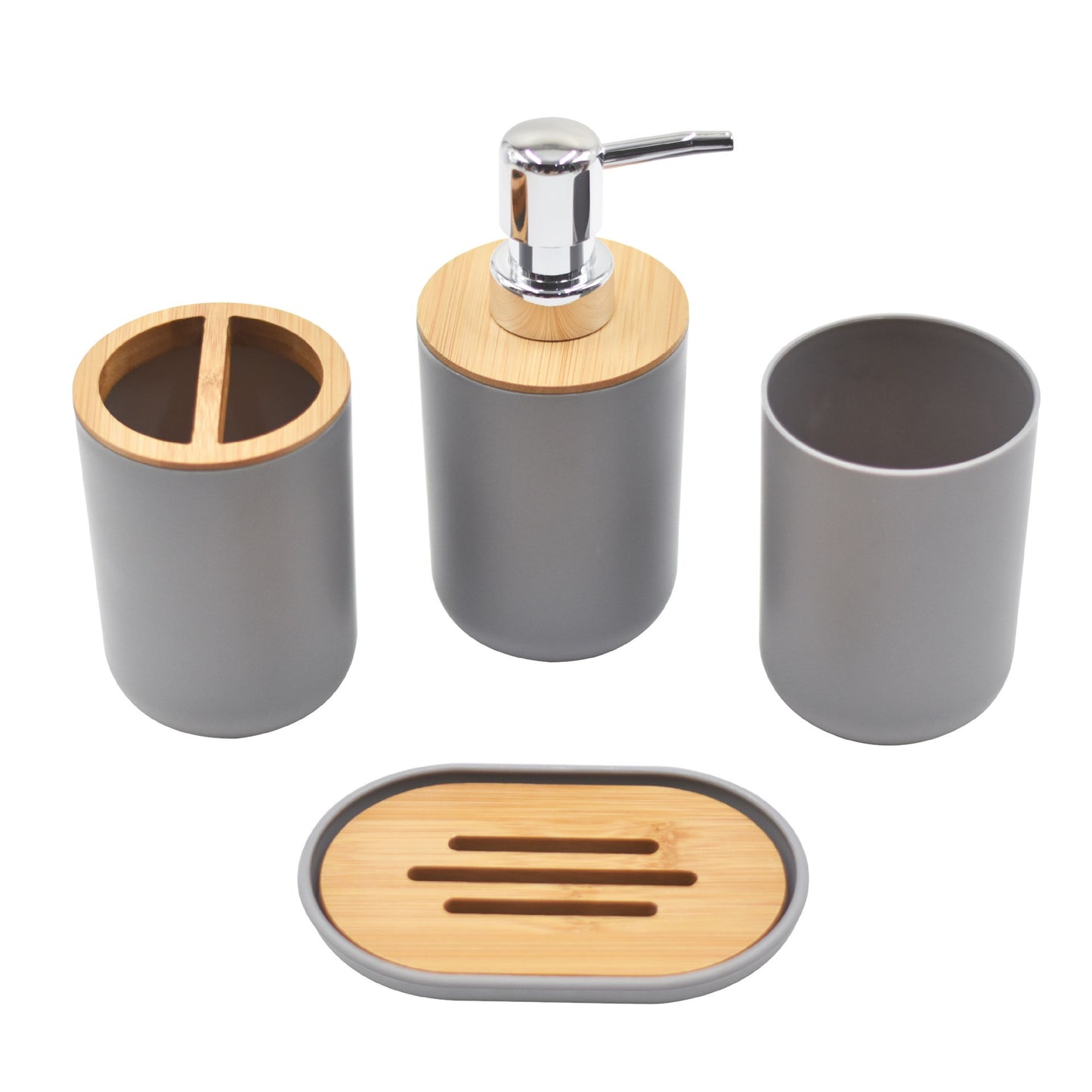 Luxury Bamboo and Wood Bathroom Set