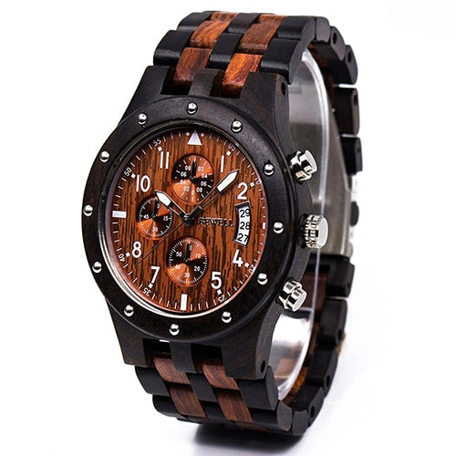 BEWELL Wooden Men's Watch