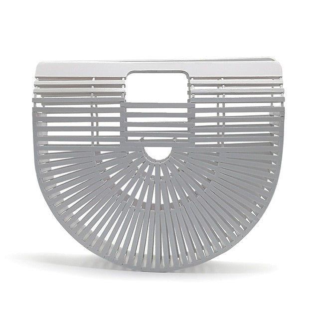 Bamboo Handbag Purses And Handbags Wooden Clutch Lurury Designer Women Bag Summer Beach Bags Hollow Out Casual Bamboo Purses