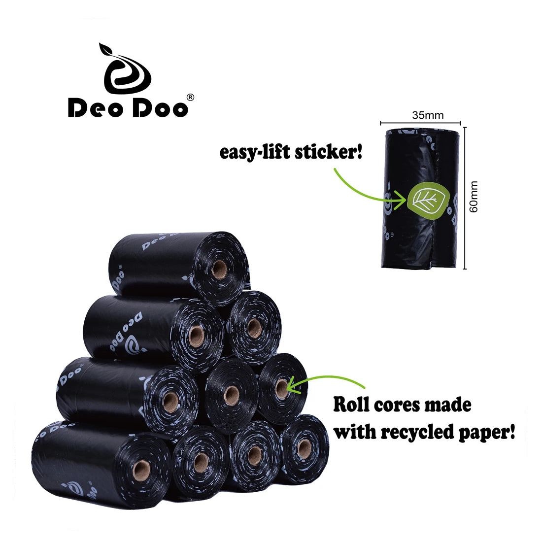 DeoDoo Dog Poop Bags Biodegradable Extra Thick