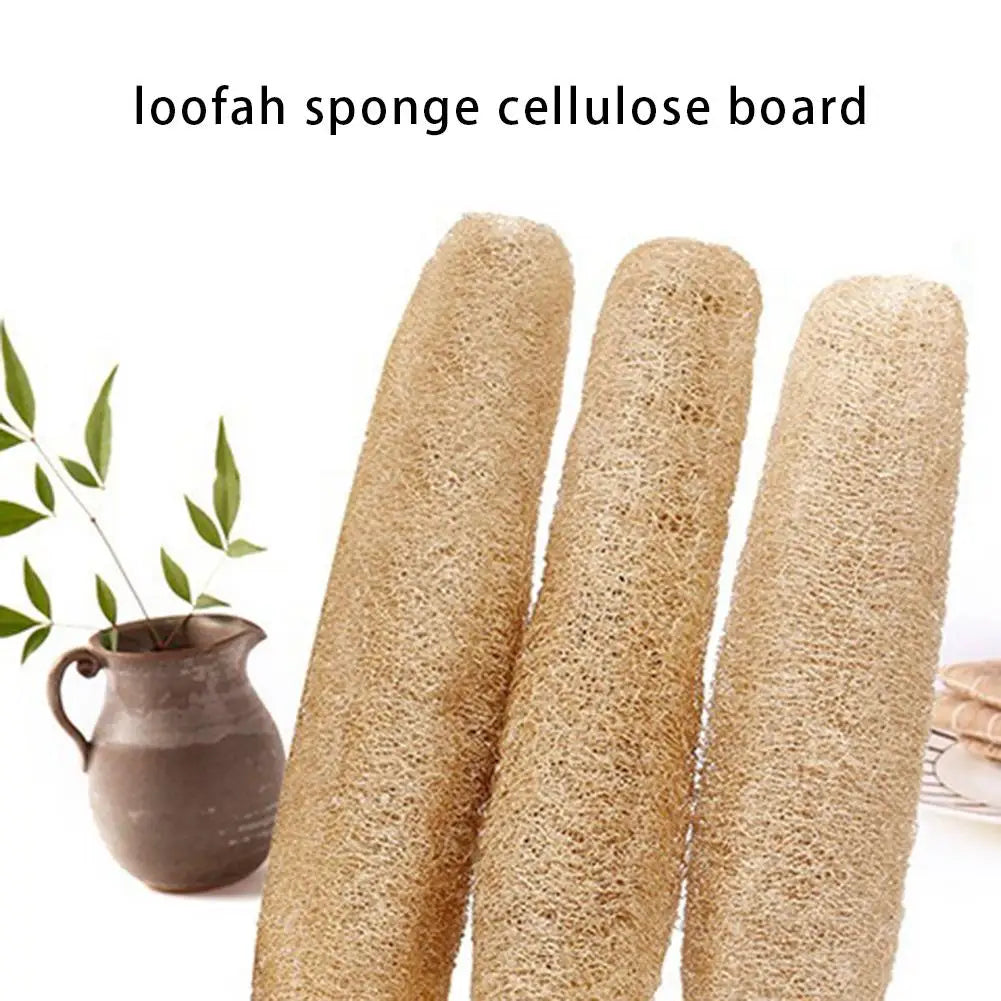 Full Loofah Natural Exfoliating Biodegradable Loofah Sponge Cellulose Natural Shower Sponge Scrubber For Kitchen Bathroom
