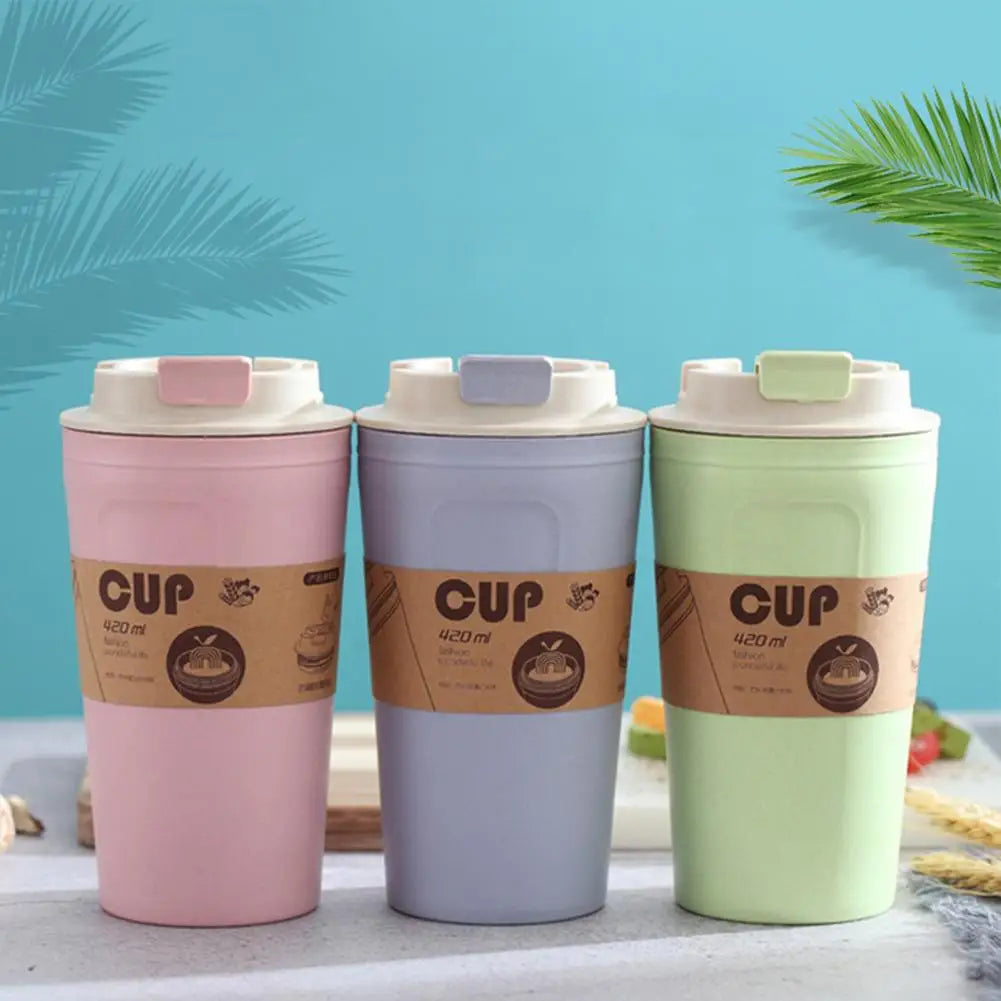 Coffee Cup BPA Free Portable Reusable Bamboo Fiber Sustainable Eco Friendly Non-slip Travel Leak Proof Convenient Tumbler Mug