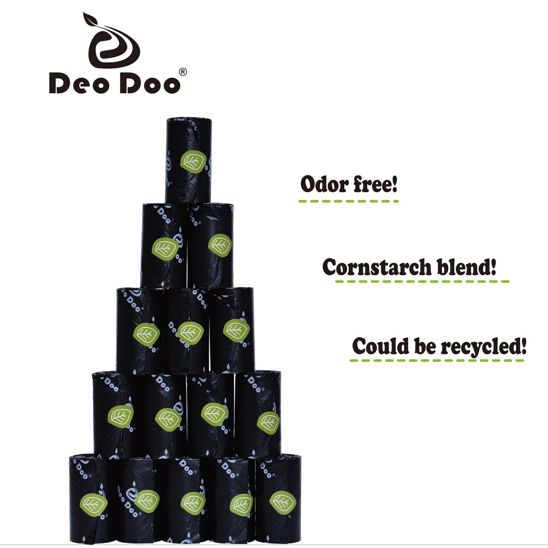 DeoDoo Dog Poop Bags Biodegradable Extra Thick