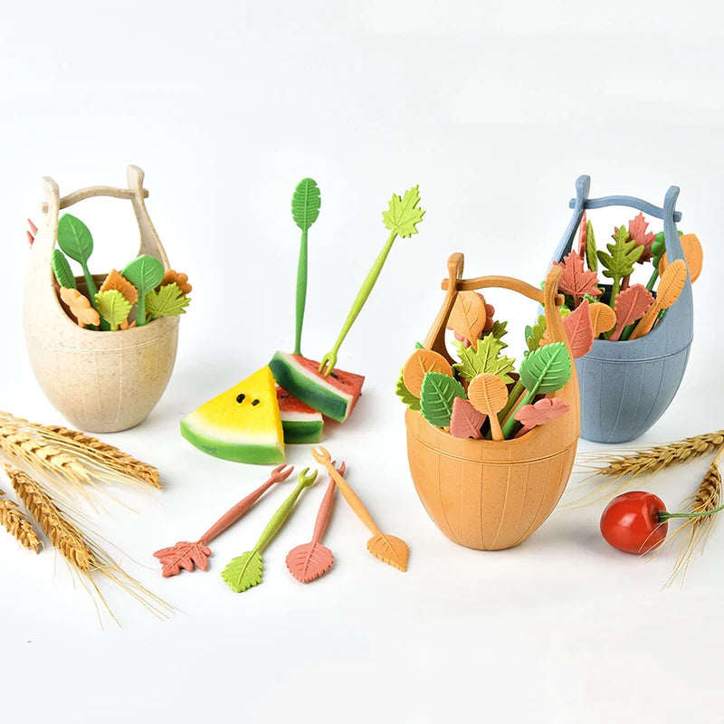 Biodegradable Fruit Fork Set 16/50pcs