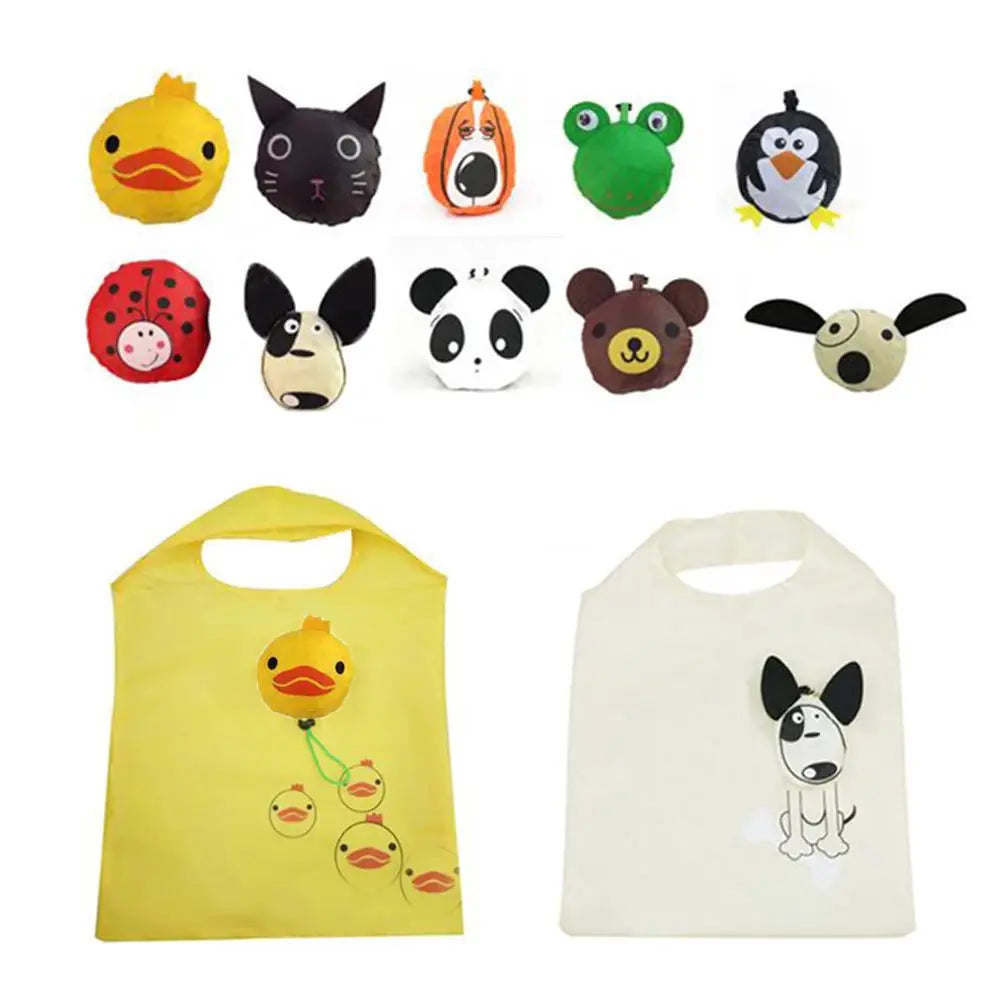 Animals Nylon Foldable Folding Eco Reusable Shopping Bags