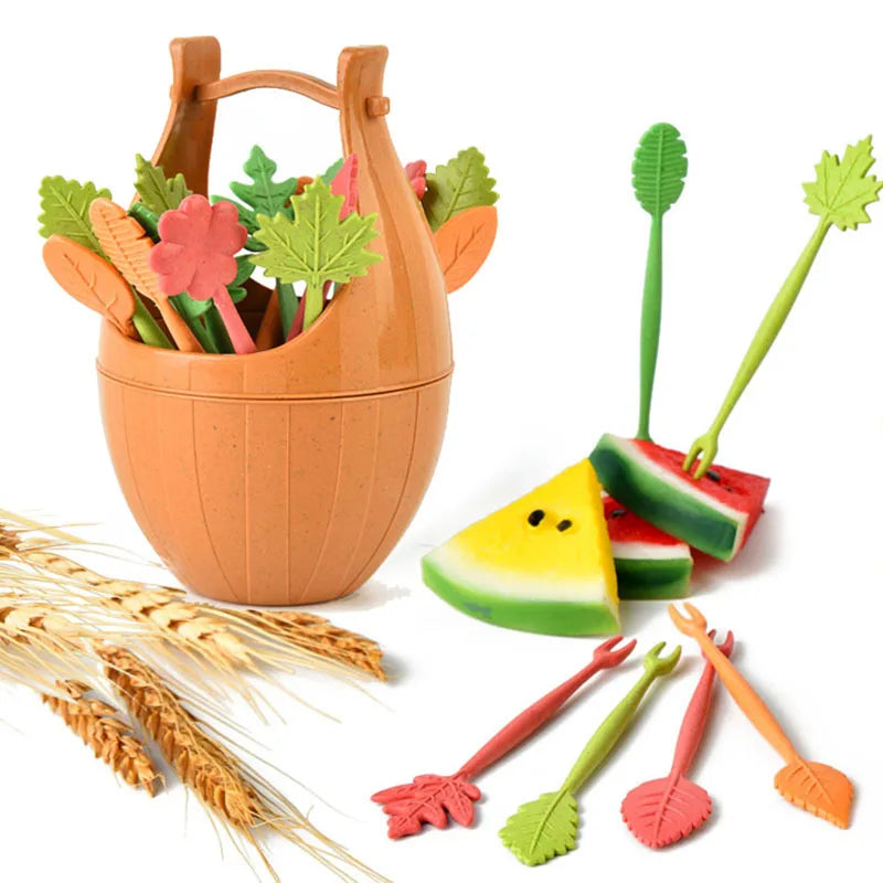 Biodegradable Fruit Fork Set 16/50pcs