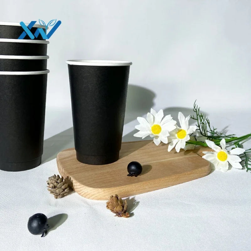 Biodegradable Double wall paper coffee cup 16oz
