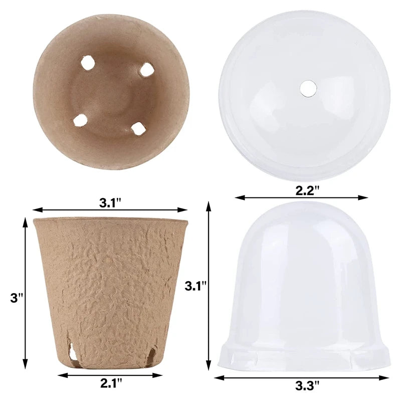 Plant Pots With Humidity Dome, 36