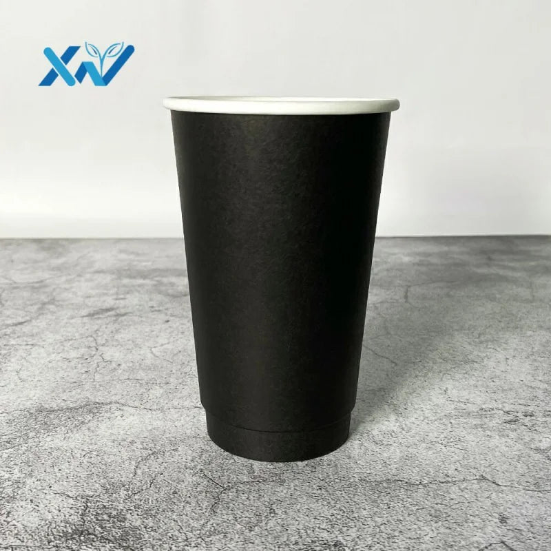 Biodegradable Double wall paper coffee cup 16oz