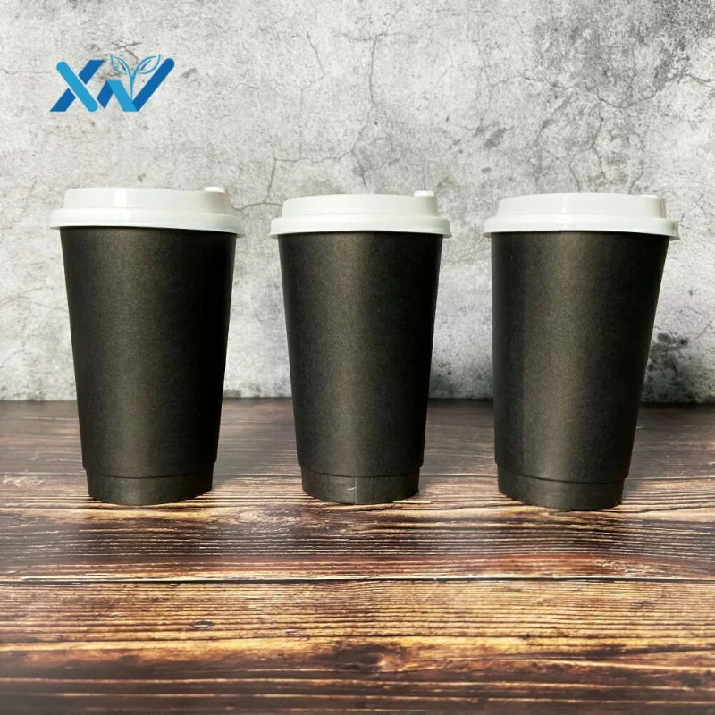 Biodegradable Double wall paper coffee cup 16oz