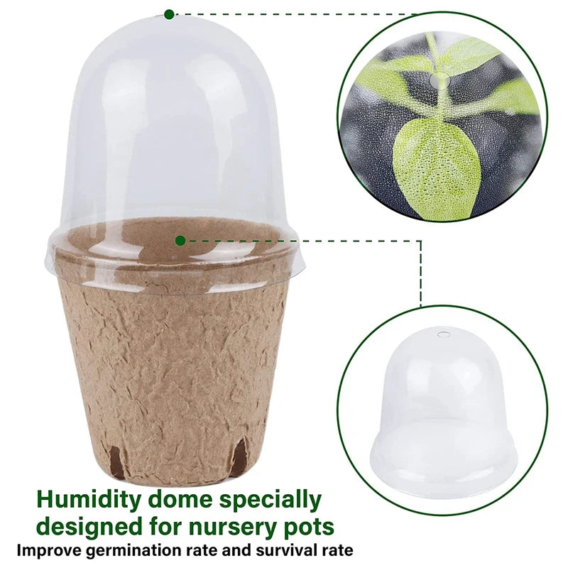 Plant Pots With Humidity Dome, 36