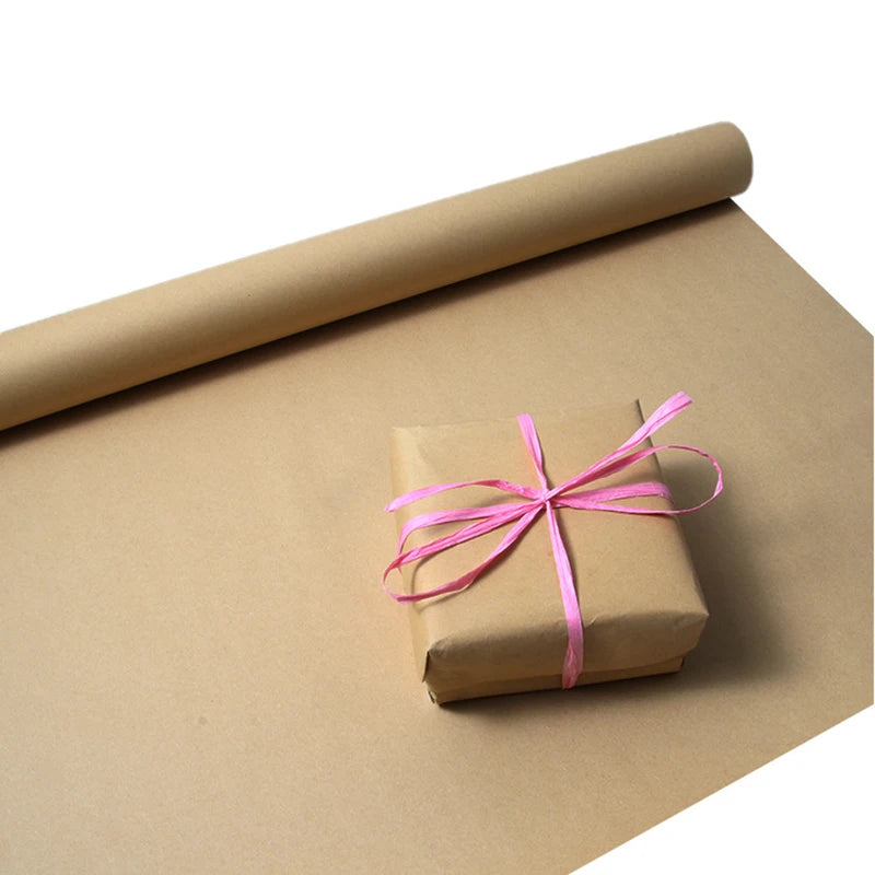 Hysen Brown Kraft Paper Roll  for Gift Wrapping Dunnage and Parcel Biodegradable Gift Wrapping Paper Thick Packing Wrap