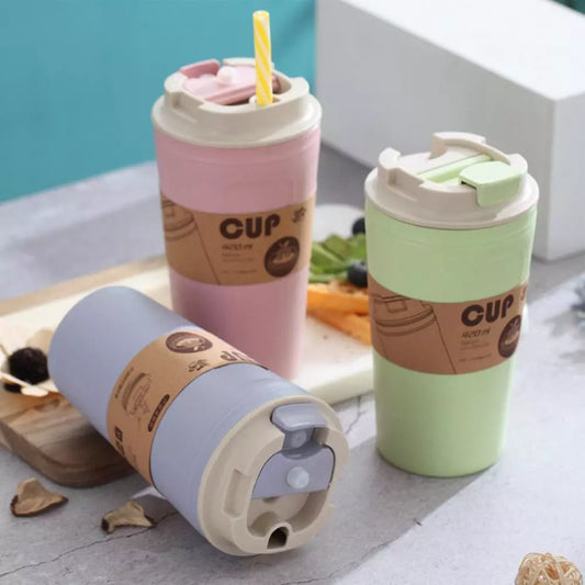 Coffee Cup BPA Free Portable Reusable Bamboo Fiber Sustainable Eco Friendly Non-slip Travel Leak Proof Convenient Tumbler Mug