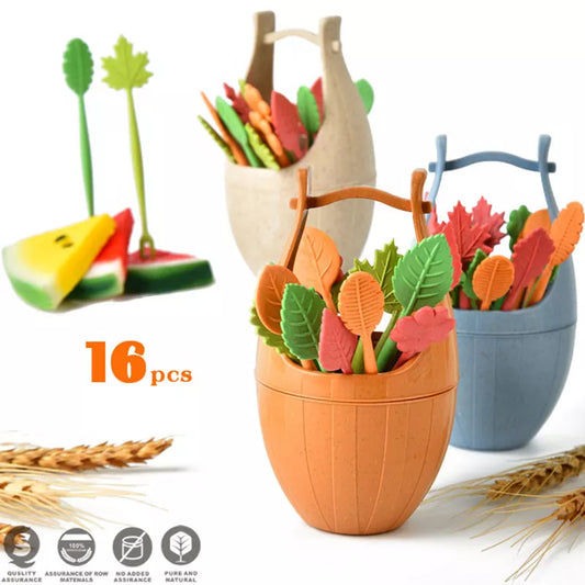Biodegradable Fruit Fork Set 16/50pcs
