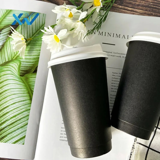Biodegradable Double wall paper coffee cup 16oz