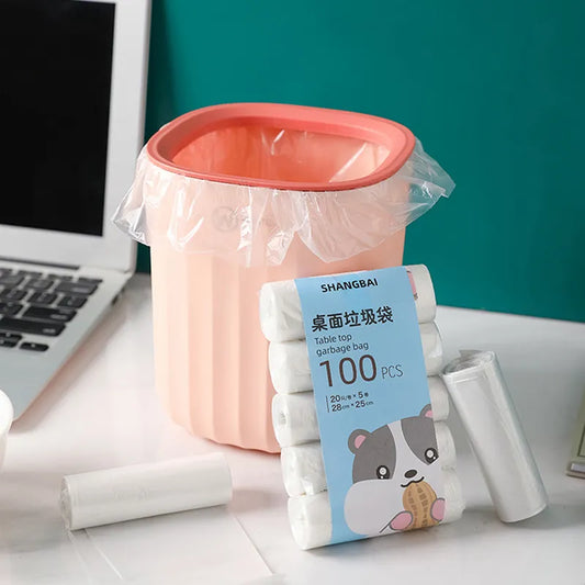 Small Biodegradable Compostable Garbage Bags 100Pcs (5Rolls)