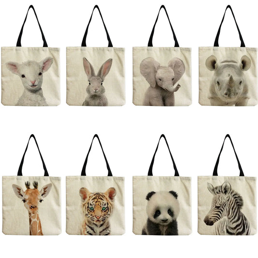 Cute Animal Series Panda Koala Elephant Print Handbag